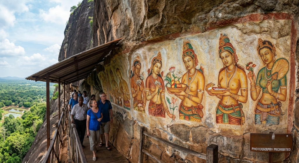 Sigiriya Rock Fortress aerial view